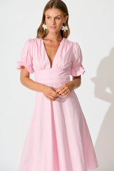 Pink Cotton Sunrays Dress